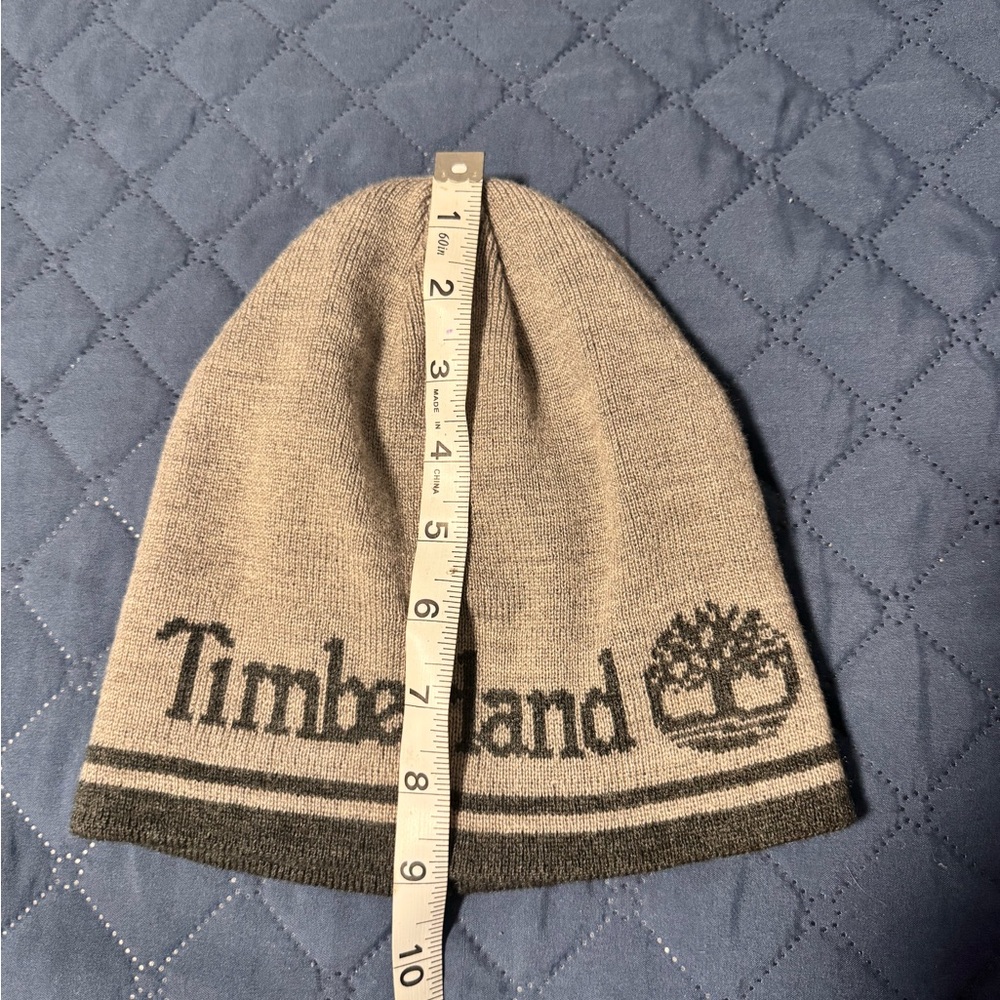 Timberland Reversible Dark Gray and Gray Logo Scarf - Picture 10 of 12